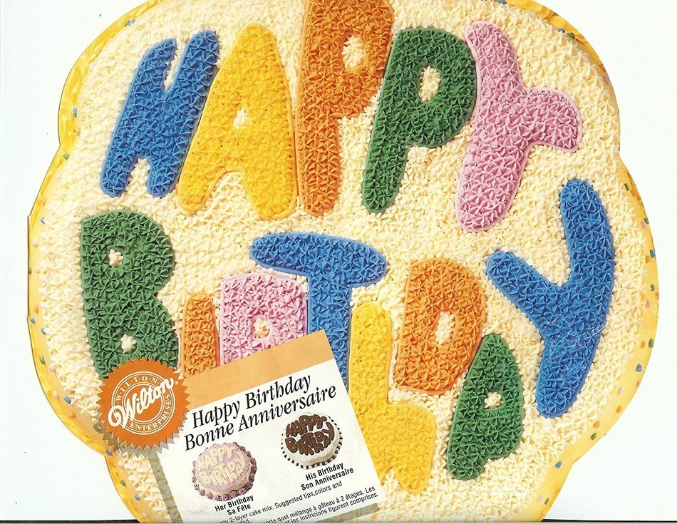 Wilton Happy Birthday Cake Pan (2105-1073, 1980)