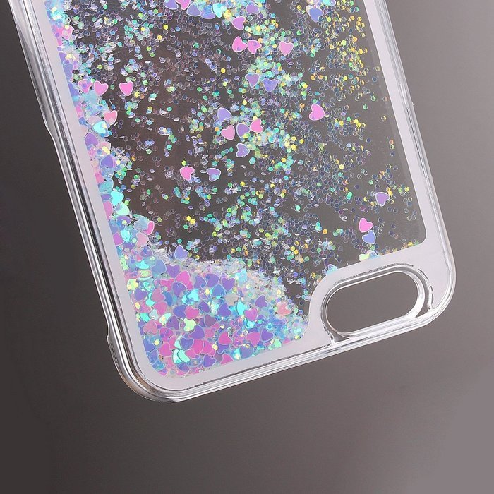 iPhone 7 Case, PHEZEN Christmas Tree Santa Claus Design Cool Quicksand Moving Stars Bling Glitter Floating Dynamic... N46