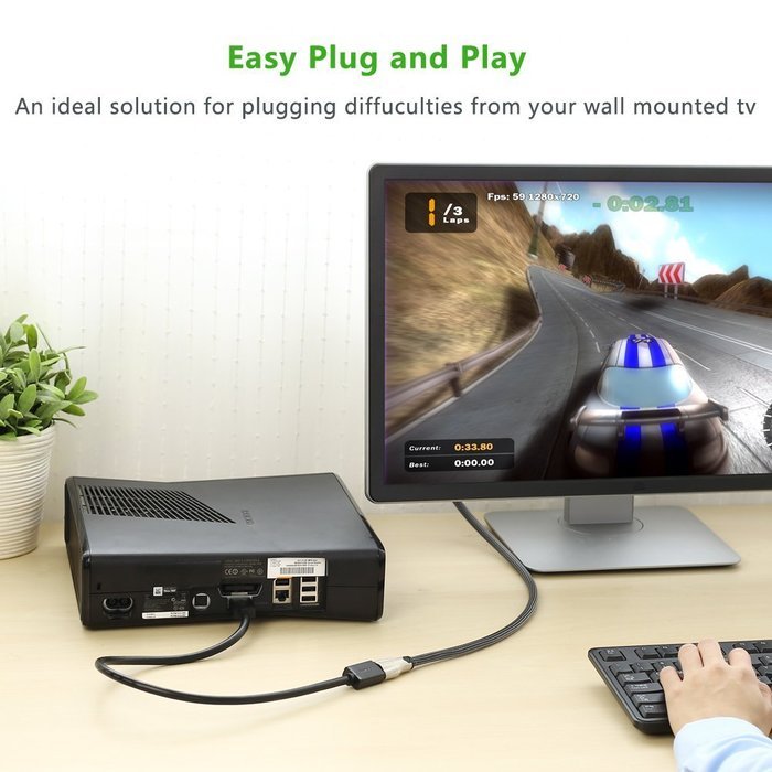 HDMI Extension Cable, Ugreen HDMI Male to Female Extension Cable Gold Plated Supports 1080P and 3D for Blu Ray... N3