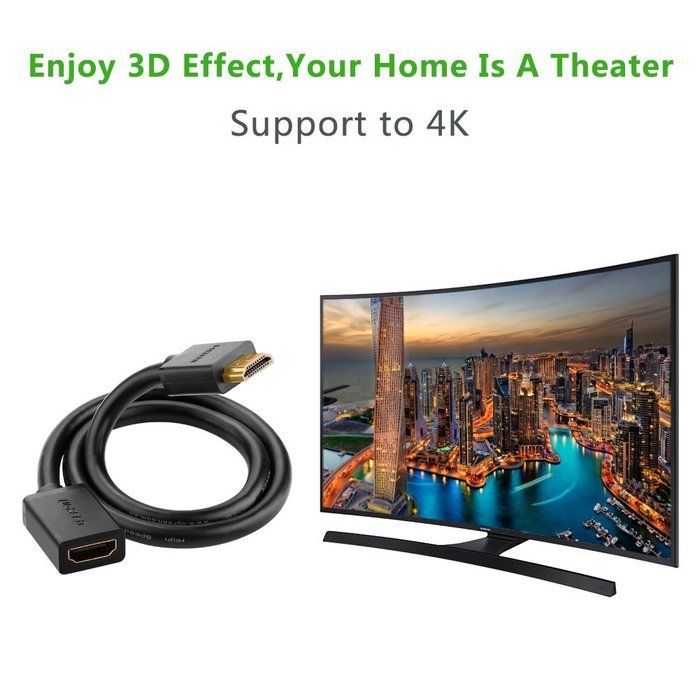 HDMI Extension Cable, Ugreen HDMI Male to Female Extension Cable Gold Plated Supports 1080P and 3D for Blu Ray... N4