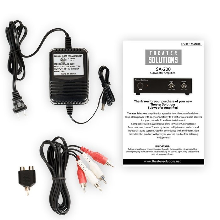 Theater Solutions TS1000 Passive 10" Home Theater In Wall Subwoofer and Amp Set