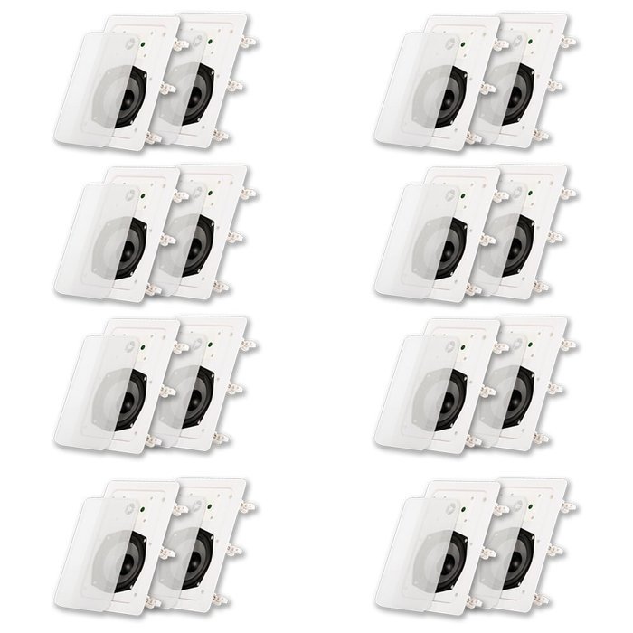 Acoustic Audio CS-IW520 In Wall Speaker 8 Pair Pack 2 Way Home Theater 3200 Watt CS-IW520-8PR