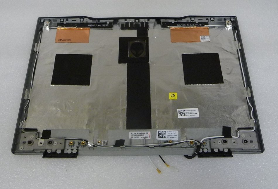 Dell LED RKF68 Gray LCD Back Cover Alienware M11X Top Lid