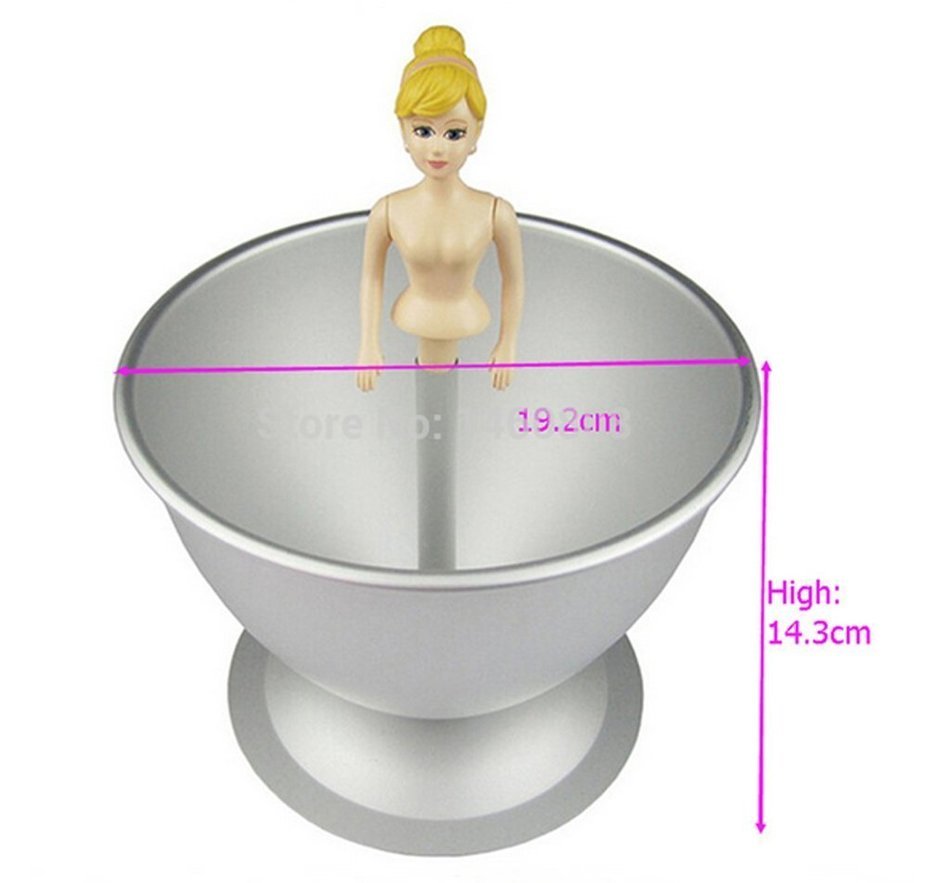 New 3D Princess Dress Mold Cake Fondant Mould For DIY Beauty Baking Pan Kitchen Tools N2