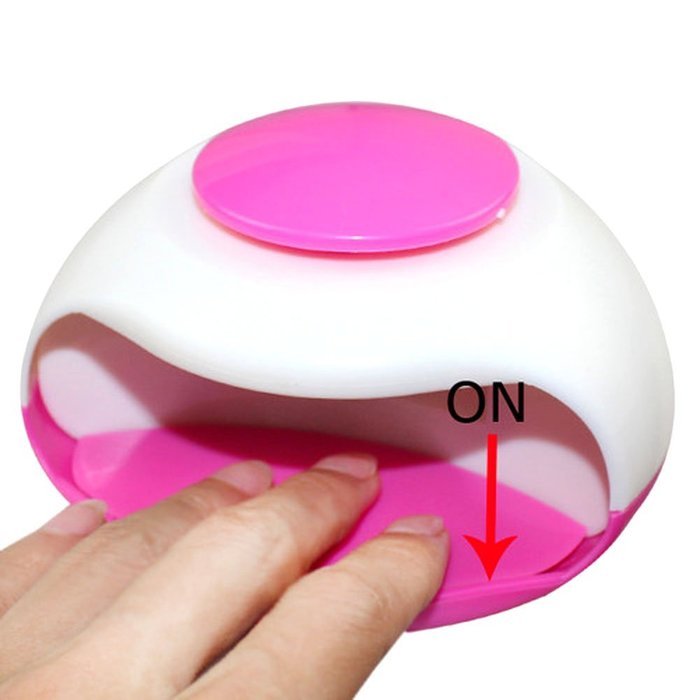 Portable Mini Hand Finger Toe Nail Art Gel Tip Dryer Blower Fan Power By 3pcs AAA Batteries N2