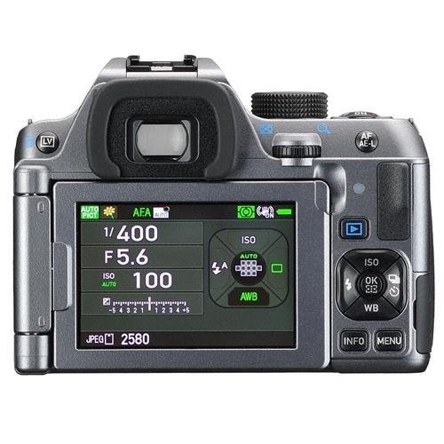 Pentax K-70 24MP FHD Digital SLR Camera Body Silver - Bundle w/32GB SDHC U3 Card, Holster Case, Spare Battery,... N3