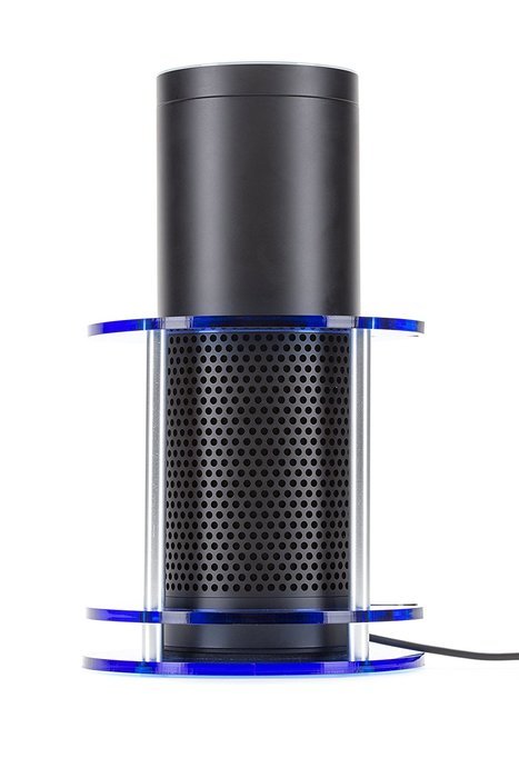 Speaker Stand for Amazon Echo, UE Boom and Other Models - Protect and Stabilize Alexa by Wasserstein (Bamboo) N12