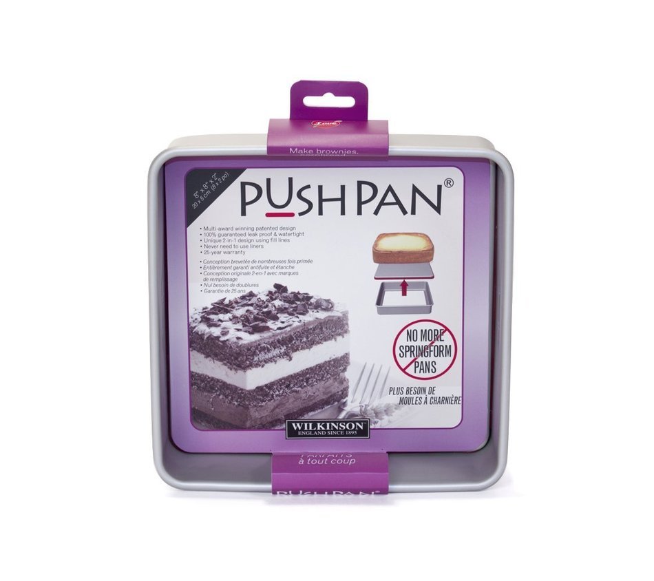 PushPan Round 6 by 2-Inch Aluminum Cake Pan, Silver
