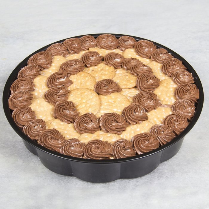 Springform Pan 10 Inch with 2 Bottoms, Normal and Center Hole for Cake Baking Made of Non-Stick Black Aluminum... N2