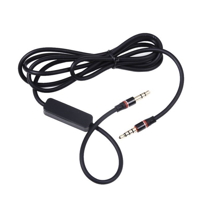 MaxLLTo&trade; BLK 3.5mm 1/8" Audio Cable Lead Cord w MIC For Skullcandy Over-the-Ear Headphone