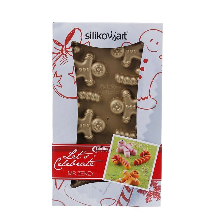 Silikomart Silicone Let's Celebrate Bakeware Collection Multi-Shape Cake Pan, Magic Christmas N2