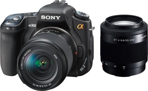 Sony Alpha DSLRA300K 10.2MP Digital SLR Camera with Super SteadyShot Image Stabilization with DT 18-70mm f/3.5... N14