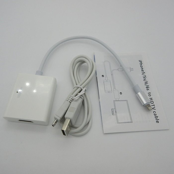 Lightning to HDMI Adapter, Male to HDMI Female High Definition 1080P Audio Video Converter Cable, Compatible with... N2