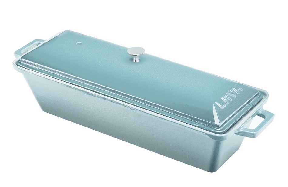 Lava Signature Enameled Cast-Iron Bread/Terrine Pot - 3 x 10 inch, Blue Opal N6