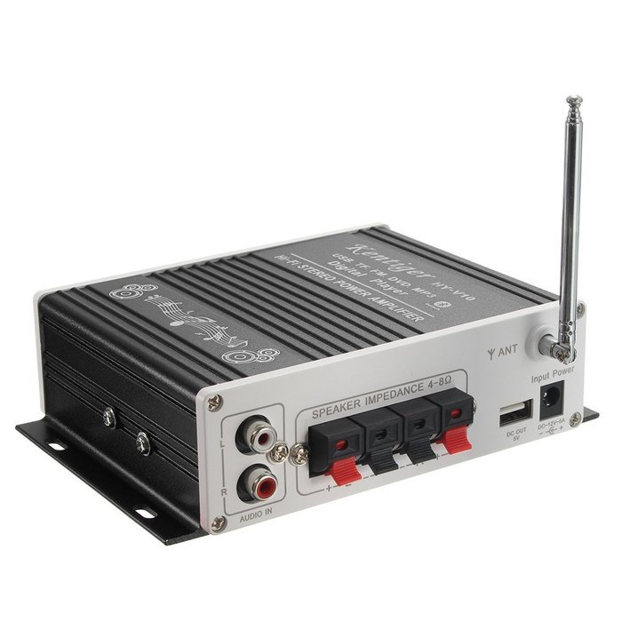 Bluetooth Car Amplifier, ELEGIANT Mini Hi-Fi Stereo Audio AMP with Remote Control,Support FM/MP3/TF/USB/DVD for... N15