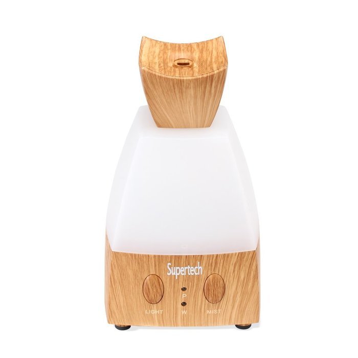Supertech 100ml Essential Oil Diffusers, Wood Grain Ultrasonic Ion Humidifier Aroma Air Diffuser Can Waterless... N2
