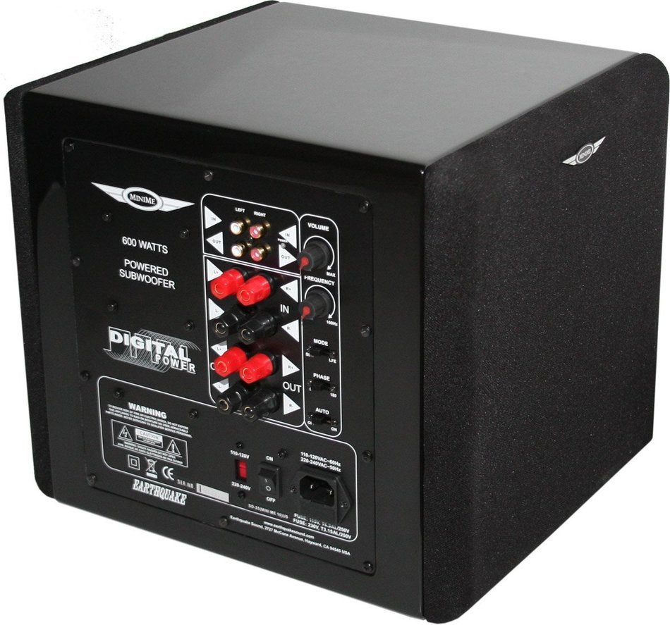 Earthquake Sound MiniMe P12 Mini Subwoofer with Passive Radiator (Piano Black) (Discontinued by Manufacturer) N3
