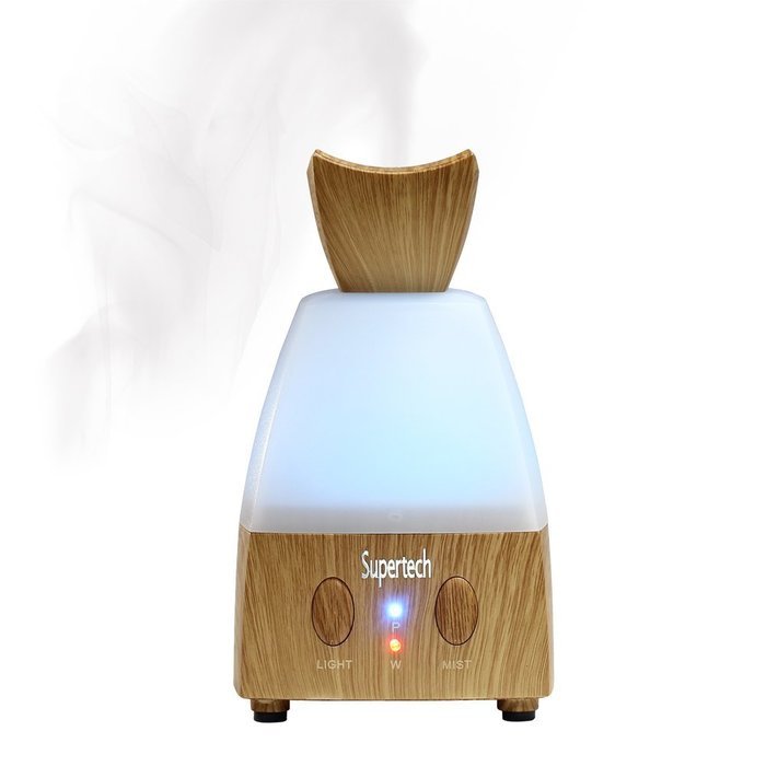 Supertech 100ml Essential Oil Diffusers, Wood Grain Ultrasonic Ion Humidifier Aroma Air Diffuser Can Waterless... N4