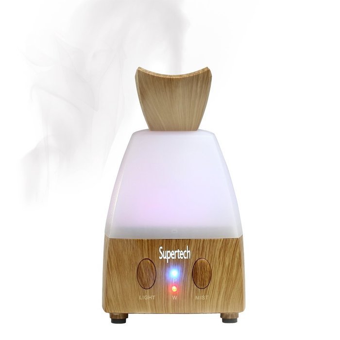 Supertech 100ml Essential Oil Diffusers, Wood Grain Ultrasonic Ion
