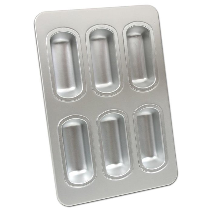 Fat Daddio's Oblong Shape Snack Pan - 6 Cavities N2