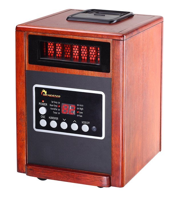 Elite Series 1,500 Watt Portable Electric Infrared Cabinet Heater with Humidifier N2