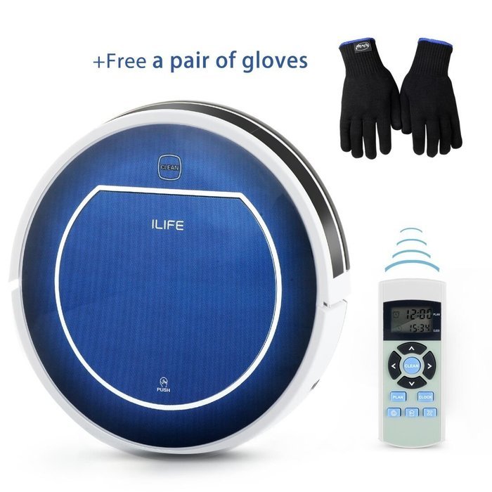 ILIFE V7 Smart Robot Vacuum Cleaner, Buletooth Control,Sensor,Household Cleaning with Efficency Improved N2