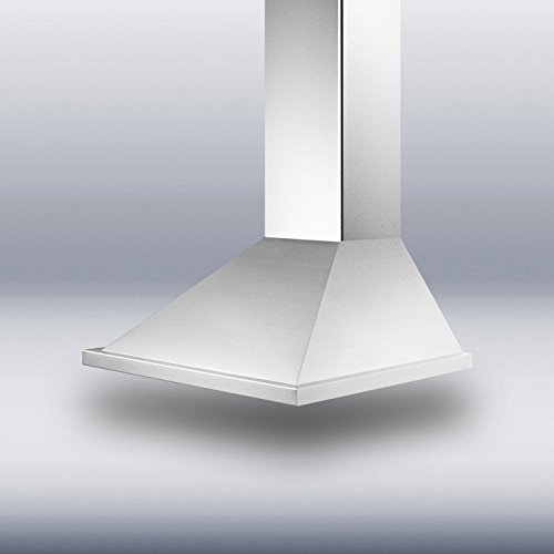 Summit SEH1530C 30" Chimney Style Wall-Mounted Range Hood With 530 CFM Blower Two Aluminum Cassette Filters Timer... N3