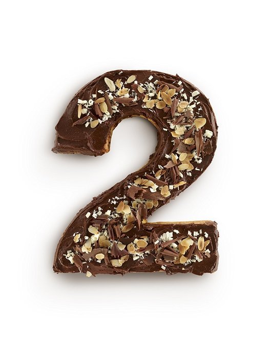 Lekue Number 2 Cake Mold, Red N4