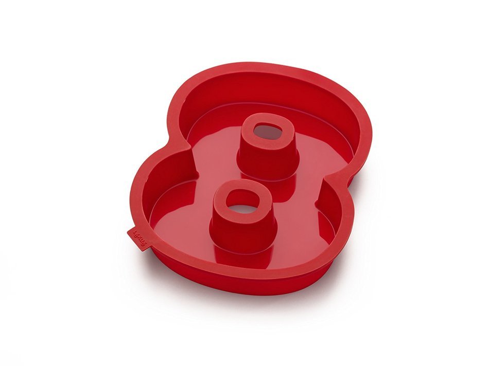 Lekue Number 2 Cake Mold, Red N7
