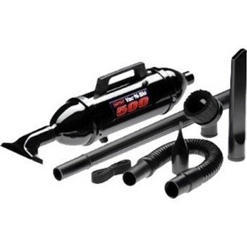 MetroVac - Black Powder Coated Vac' N Blo Jr. High-Performance Hand Vac with Turbo Driven Rotating Brush - 120V...