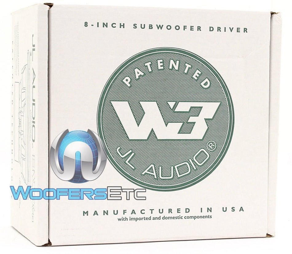 JL Audio 8W3V3-4 8" Single 4-Ohm W3V3 Series Subwoofer