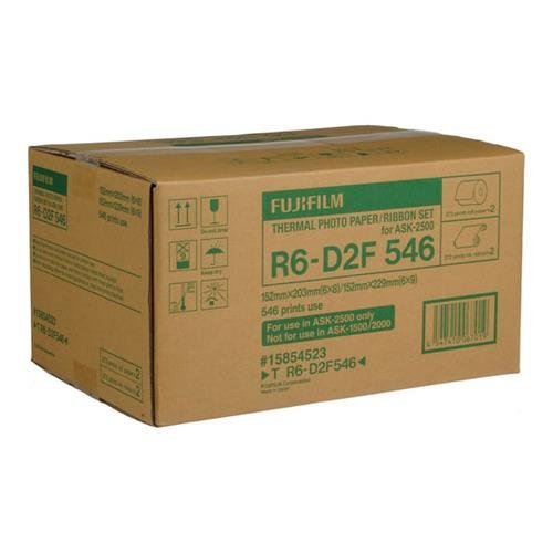 Fujifilm 6x8" / 6x9" Media for ASK2500 Dye Sub Printer, 2 Rolls of 273 Sheets