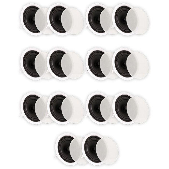 Theater Solutions TS80C In Ceiling 8" Speakers Surround Sound Home Theater 7 Pair Pack N2