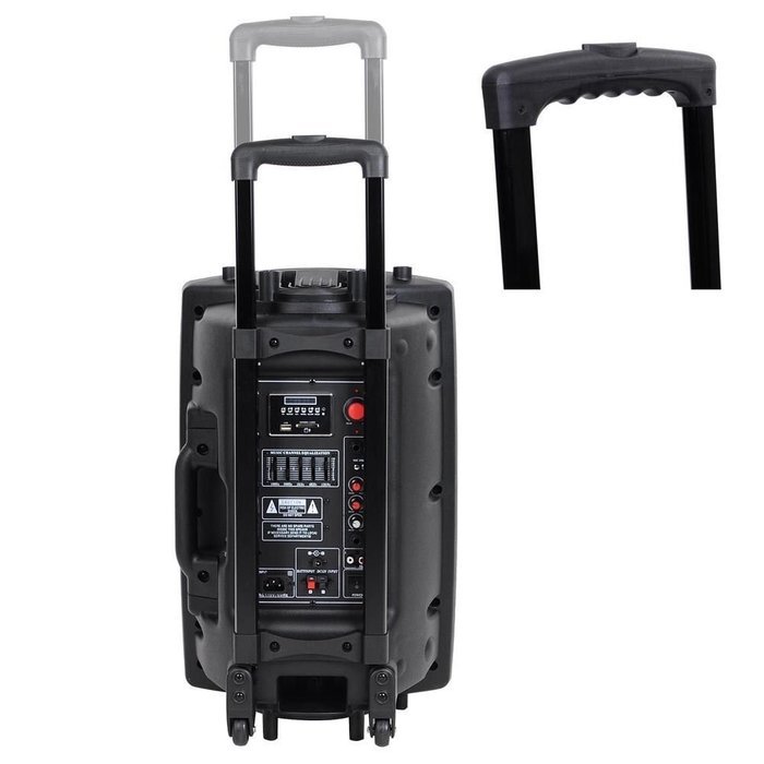 Leesons Inc. Portable 150W Active PA 15" Speaker Mic Guitar AMP Bluetooth USB SD LCD FM Remote N4