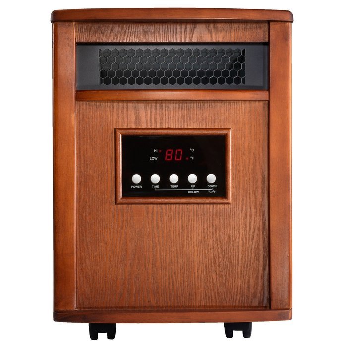 1,500 Watt Portable Electric Infrared Easy-glide Wheels Cabinet Energy Efficient Single Speed Cross-flow Fan with... N3