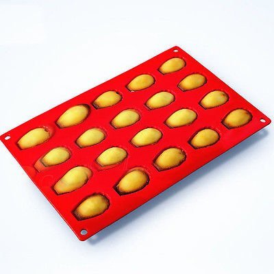 20-Cavity Mini Fancy Madeleine Shell Cake Pan Silicone Mold Cookies Baking Mould N2