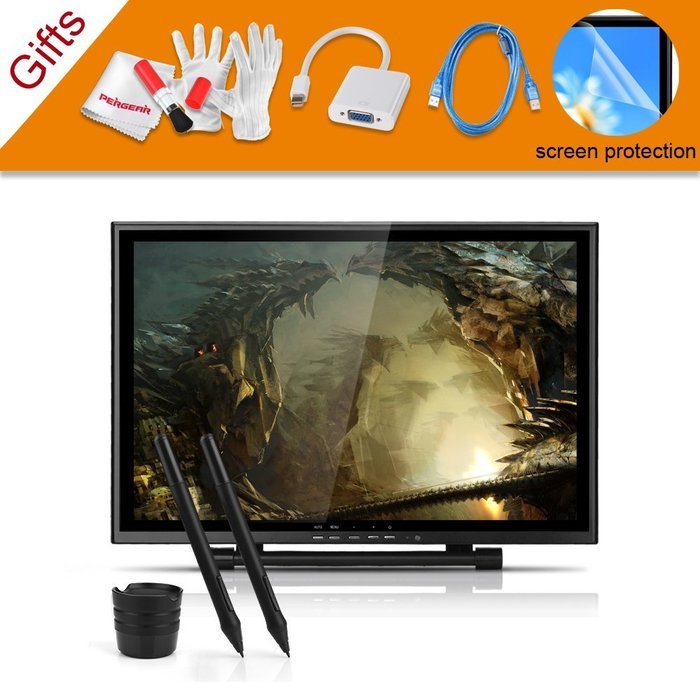 Ugee 19" Graphics Drawing Pen Display Monitor with 2 Original Rechargeable Pens, 2 USB Cables... N5