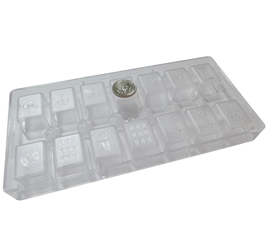 Yunko Baking Mahjong 1:1 DIY Chocolate Mold High Quality Hard Plastics Cake Decoration Mold Candy Mold