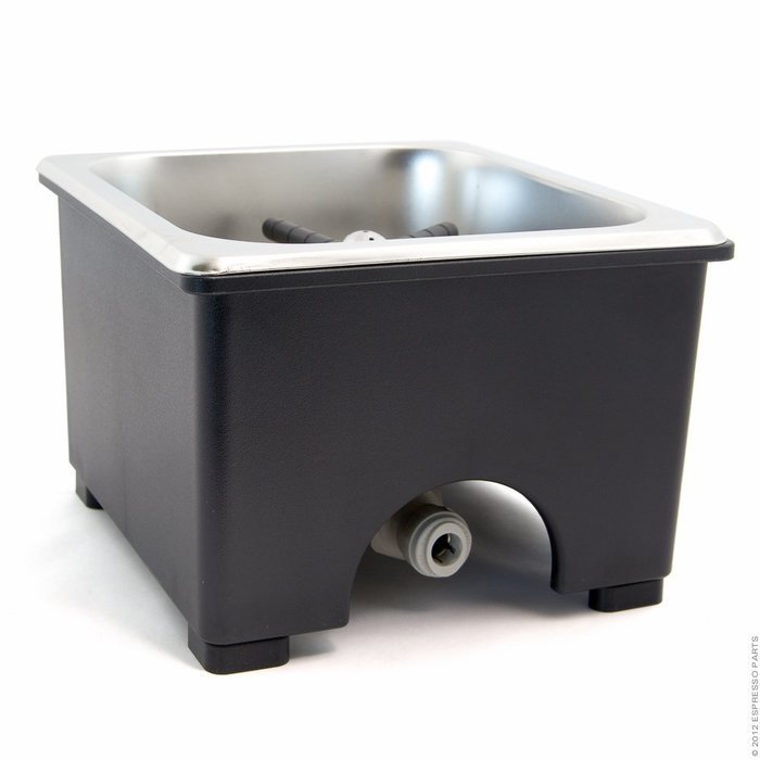 Espresso Parts Pan Dimensions Counter Top Rinser, 6 by 6 by 2", Stainless Steel