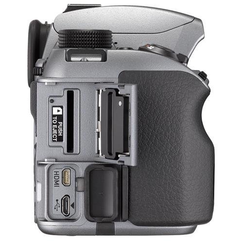 Pentax K-70 24MP FHD Digital SLR Camera Body Silver - Bundle w/32GB SDHC U3 Card, Holster Case, Spare Battery,... N5