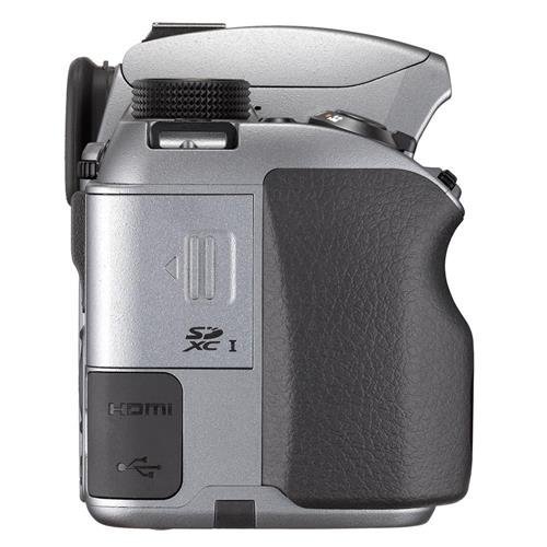 Pentax K-70 24MP FHD Digital SLR Camera Body Silver - Bundle w/32GB SDHC U3 Card, Holster Case, Spare Battery,... N6
