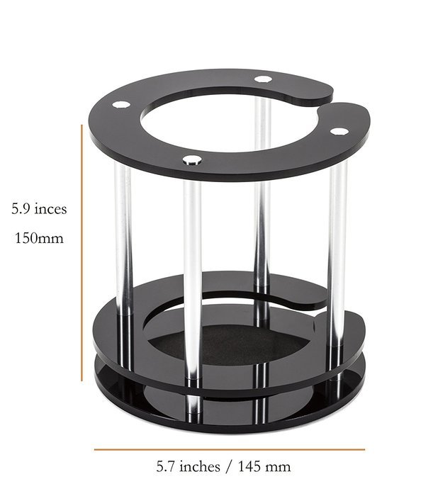 Speaker Stand for Amazon Echo, UE Boom and Other Models - Protect and Stabilize Alexa by Wasserstein (Bamboo) N19