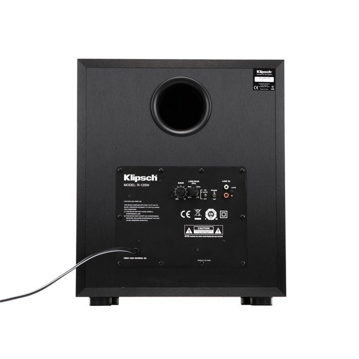 Klipsch Reference 5.1 Channel R-24F Surround Home Theater Speaker Bundle with 12" Subwoofer (Black) N2
