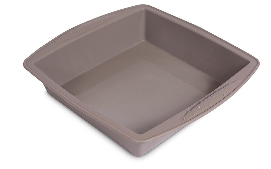 Internet&rsquo;s Best Silicone Square Cake Mold | Non-Stick Baking Pan | Cake Bakeware | BPA Free N2