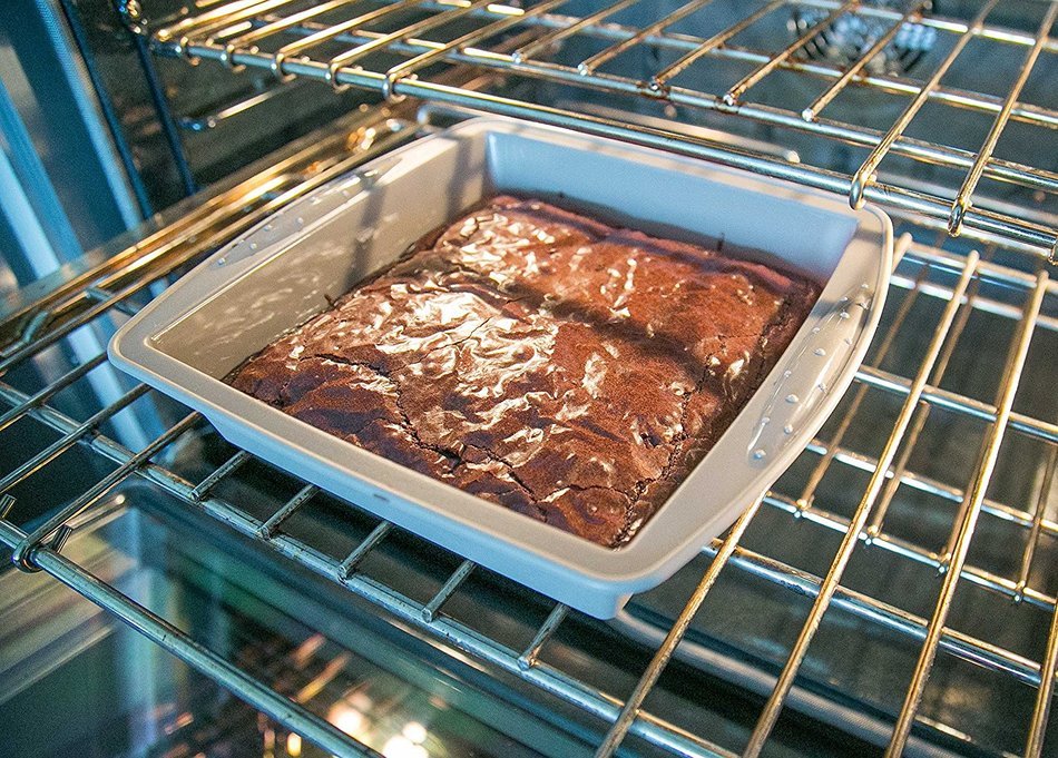Internet&rsquo;s Best Silicone Square Cake Mold | Non-Stick Baking Pan | Cake Bakeware | BPA Free N4