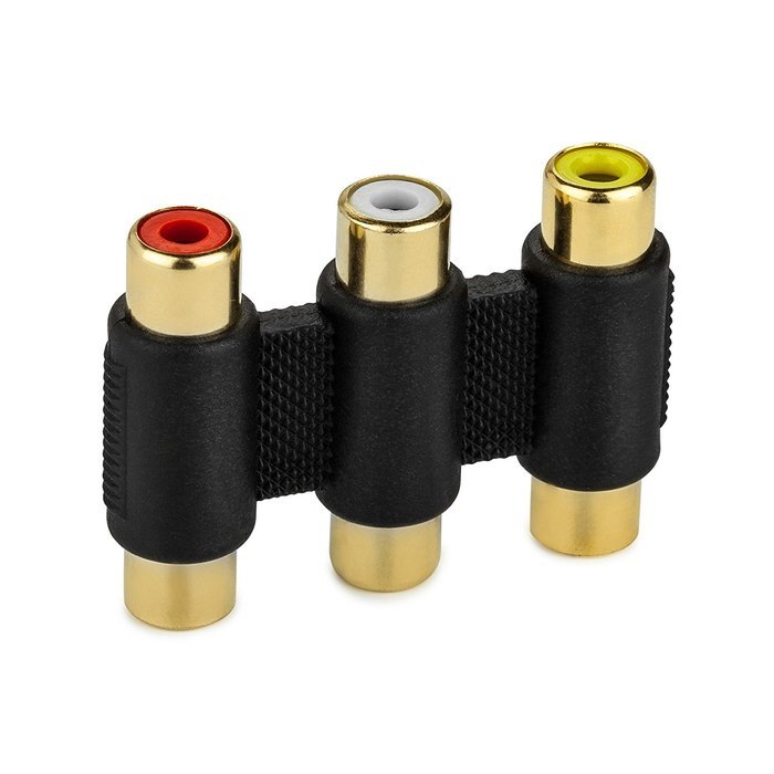 Aurum Cables High Quality 5 Pack 3 RCA Female to Female Coupler Jack Adapter N5