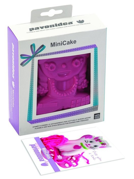 Pavoni FRT172 Platinum Silicone Miss Princy-Princess Mini Cake Mould, Pink N2