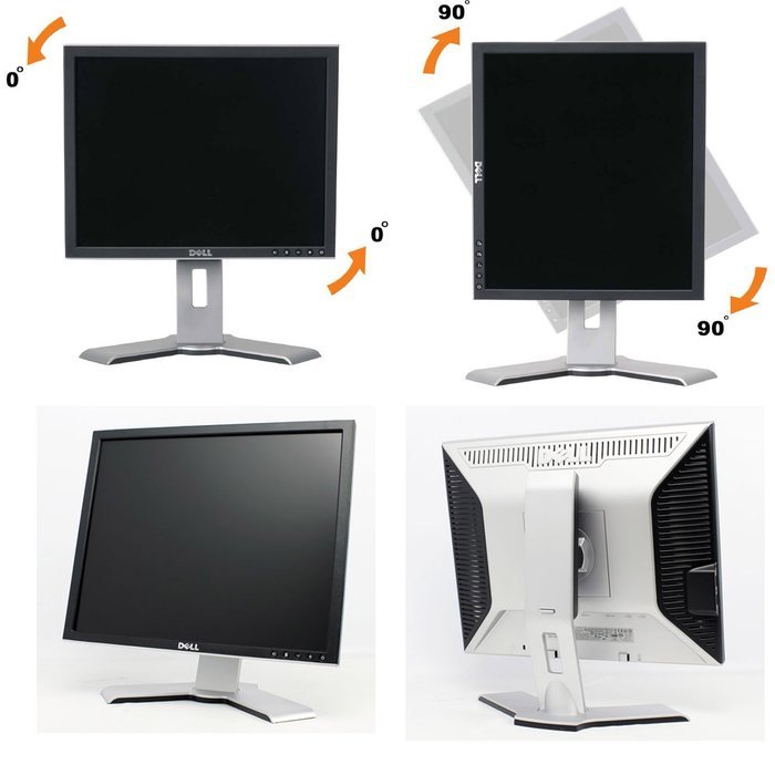 Great Working Dell 1907 FPT Ultrasharp 19" LCD Monitor with Height Adjustable Stand and Useful... N3