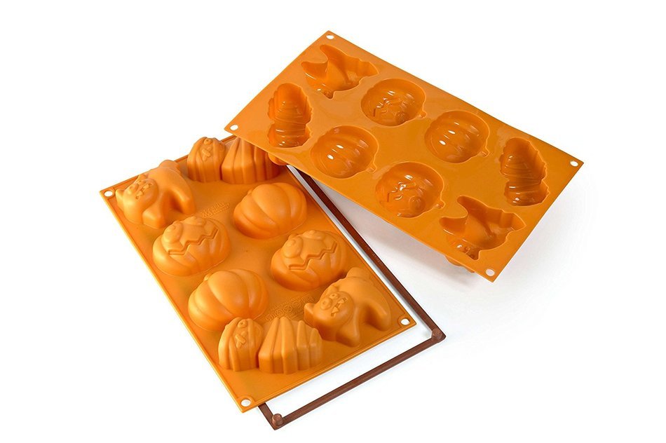 Silikomart Silicone Let's Celebrate Bakeware Multi Cake Pan, Halloween N16