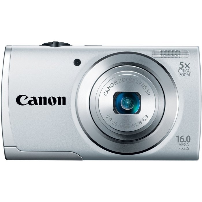 Canon PowerShot A2500 16MP Digital Camera with 5x Optical Image Stabilized Zoom with 2.7-Inch LCD (Silver) (OLD... N4